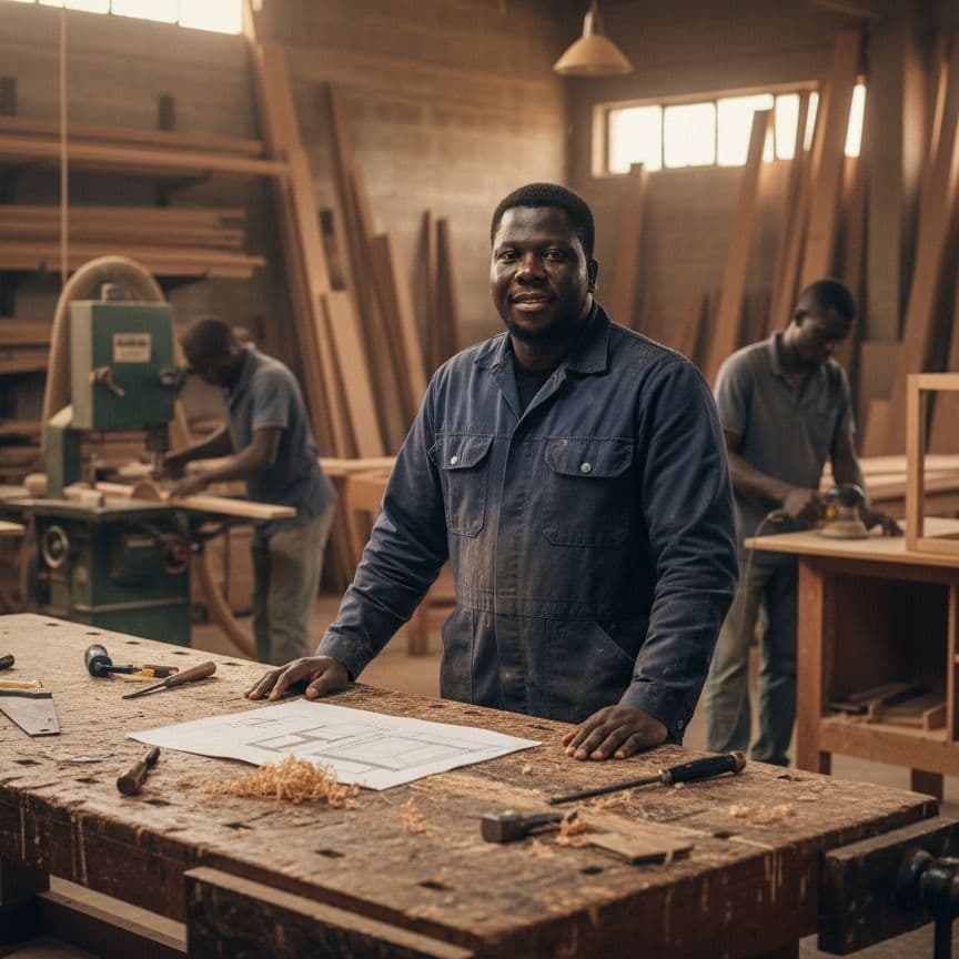 Skilled workers at work